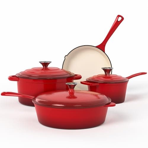 Kitchen Academy Kitchen Academy 7-Piece Enameled Cast Iron Cookware Set