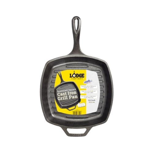 Lodge Lodge Square Cast Iron Grill Pan, 10.5"