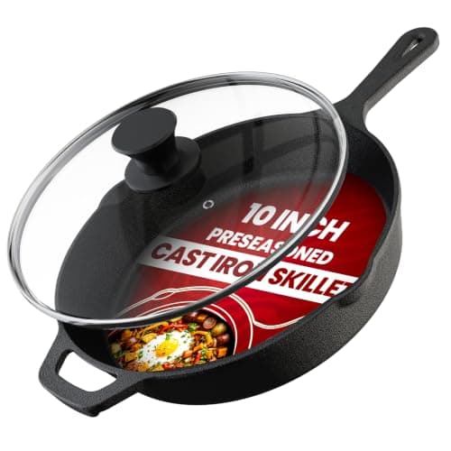 Utopia Kitchen Utopia Kitchen 10" Cast Iron Skillet with Lid