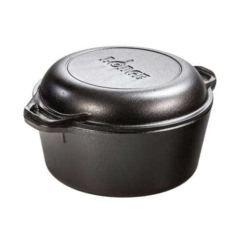 Lodge Lodge Cast Iron Double Dutch Oven, 5 qt