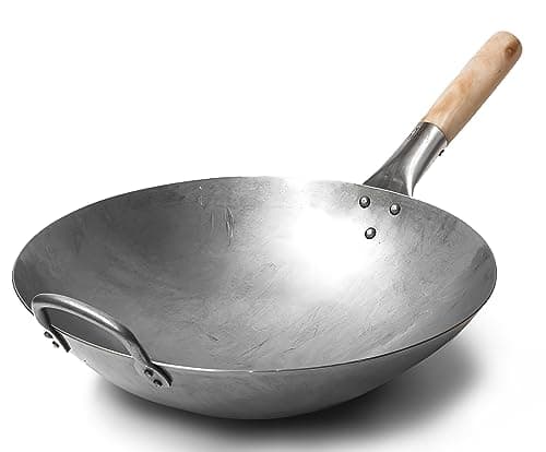 Craft Wok Craft Wok 14" Hand-Hammered Carbon Steel Wok (Round Bottom)