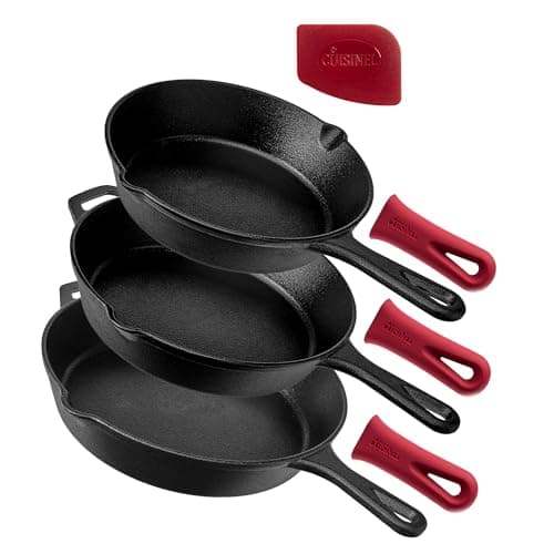 Cuisinel Cuisinel 3-Piece Cast Iron Skillet Set (8/10/12")