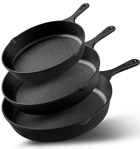 Utopia Kitchen Utopia Kitchen 3-Piece Cast Iron Skillet Set (6/8/10")